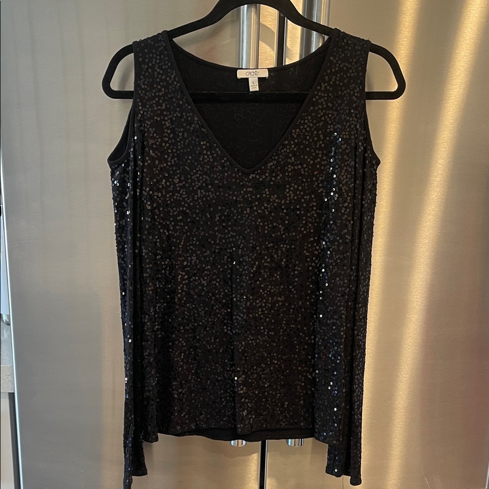 Chico's Sparkling Black Tank Top